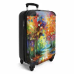 Bos - Natuur - Olieverf - Regenboog NBS - Handbagage koffer - Unisex middel -productfoto_3d
