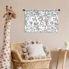 Vormen - Abstract - Zwart - Wit Wandkleed katoen klein 269 -wsfeer5_kind
