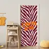New era - Bordeaux - Zebraprint deurposter klein -sfeer4