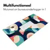 Abstract - Blauw - Roze Muismat XXL klein -sfeer4