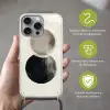 Cirkels - Vorm - Beige - Abstract Hoesje iPhone 16 Pro Max met koord klein -sfeer2_NL
