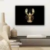 Kreeft - Goud - Textuur - Zwart canvas 2cm klein -sfeer6