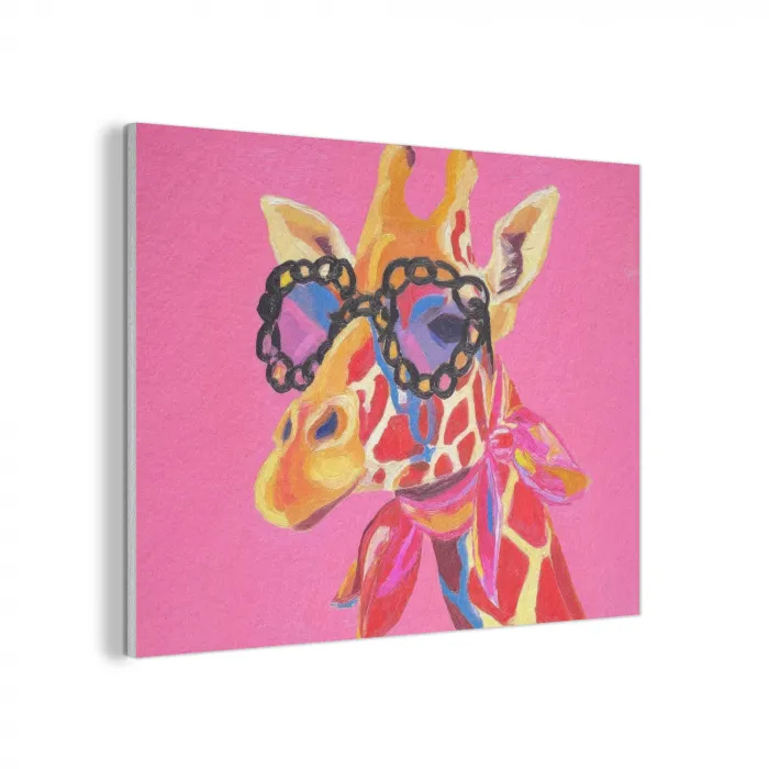 Giraf - Roze - Bril - Sjaal PET vilt klein -3d