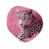 Panter - Luxe - Roze Wandcirkel Organisch Plexiglas middel -3d
