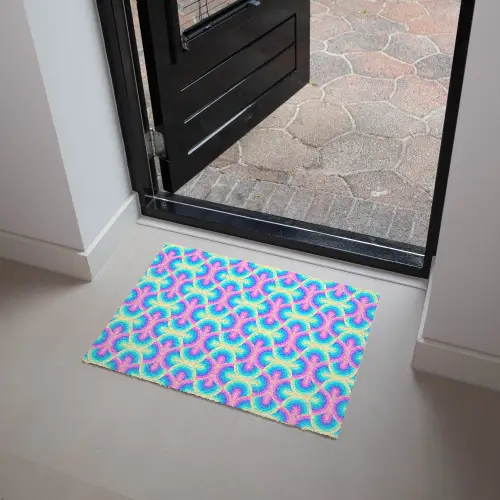 Regenboog - Neon - Kleuren Deurmat klein 898 -sfeer5
