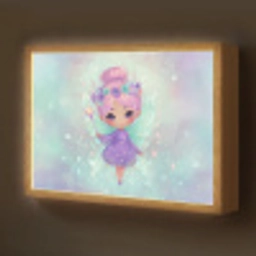 Fee - Paars - Glinsters Light Box met batterij (Wandlamp kind) middel -z3d_website