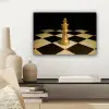 Schaakstuk - Koning - Schaakbord - Geblokt canvas 2cm klein -sfeer6