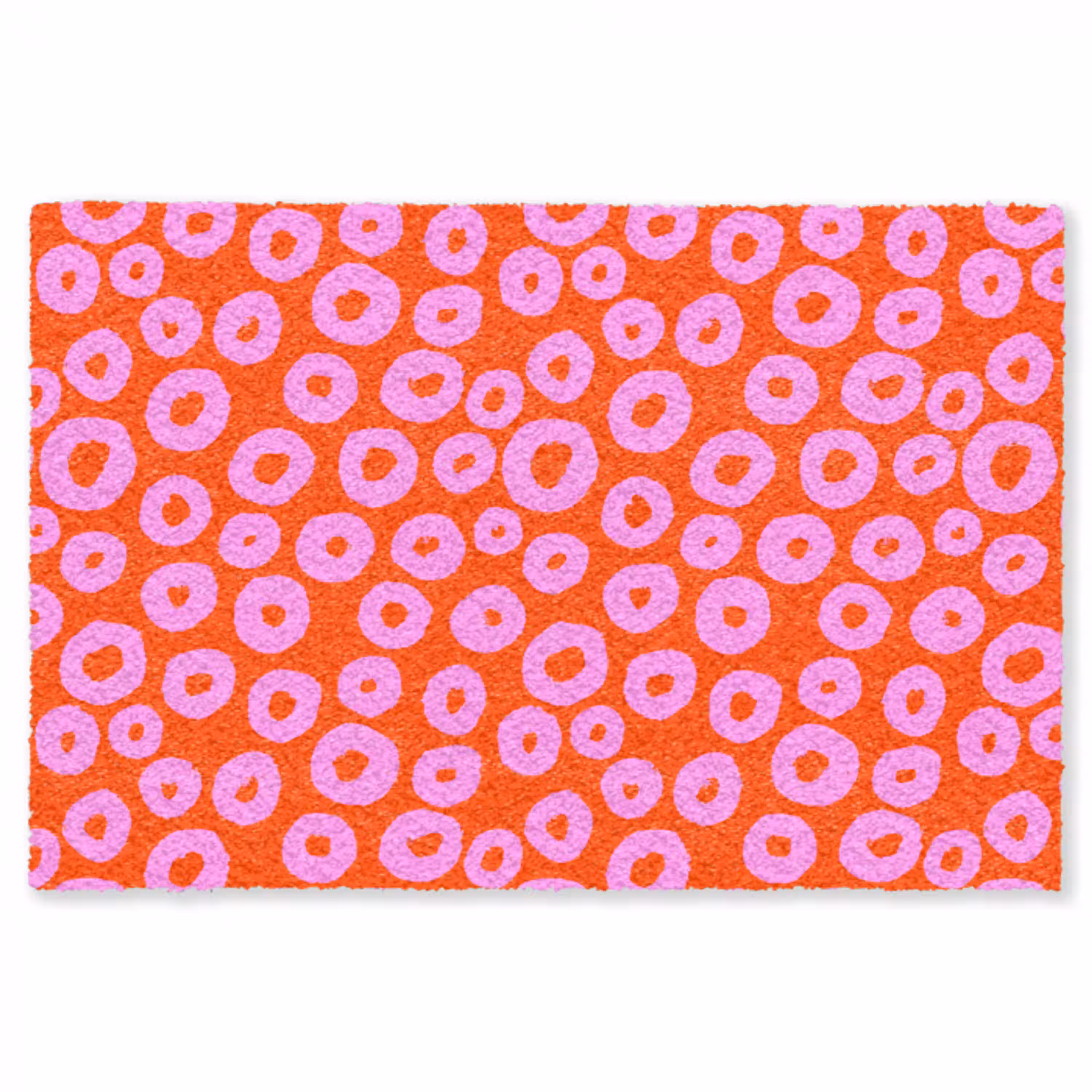 Rondjes - Roze - Rood Vloerkleed Rechthoek klein 1091 -3d