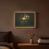 Bloemen - Vaas - Zwart Light Box met batterij (Wandlamp) middel -sfeer4