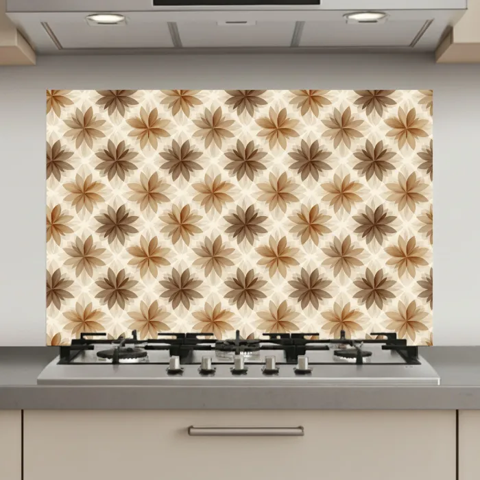 Geografisch - Patroon - Bruin keuken achterwand spatscherm klein 900 -3d_website
