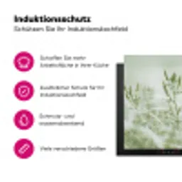 Grassen - Minimalistisch - Groen Inductie beschermer vinyl 3mm klein -zzzzzzz-lf-ups