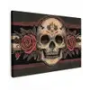 Schedel - Rozen - Gotisch canvas 2cm klein -z3d