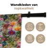 Zomers - Kleurrijk - Patroon - Bloemen Wandkleed katoen klein 269 -sfeer2