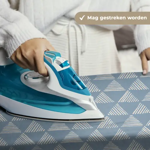 Driehoek - Blauw - Patroon - Strepen Wandkleed katoen klein 269 -sfeer9