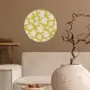 Bloemen - Roze - Getekend - Patroon Wandcirkel behangsticker klein -sfeer1