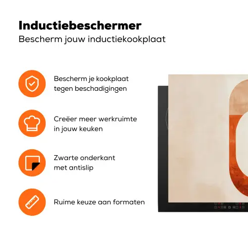 Illustratie - Abstract - Vormen - Rood Inductie beschermer vinyl 3mm klein -zzzzzzz-td-ups