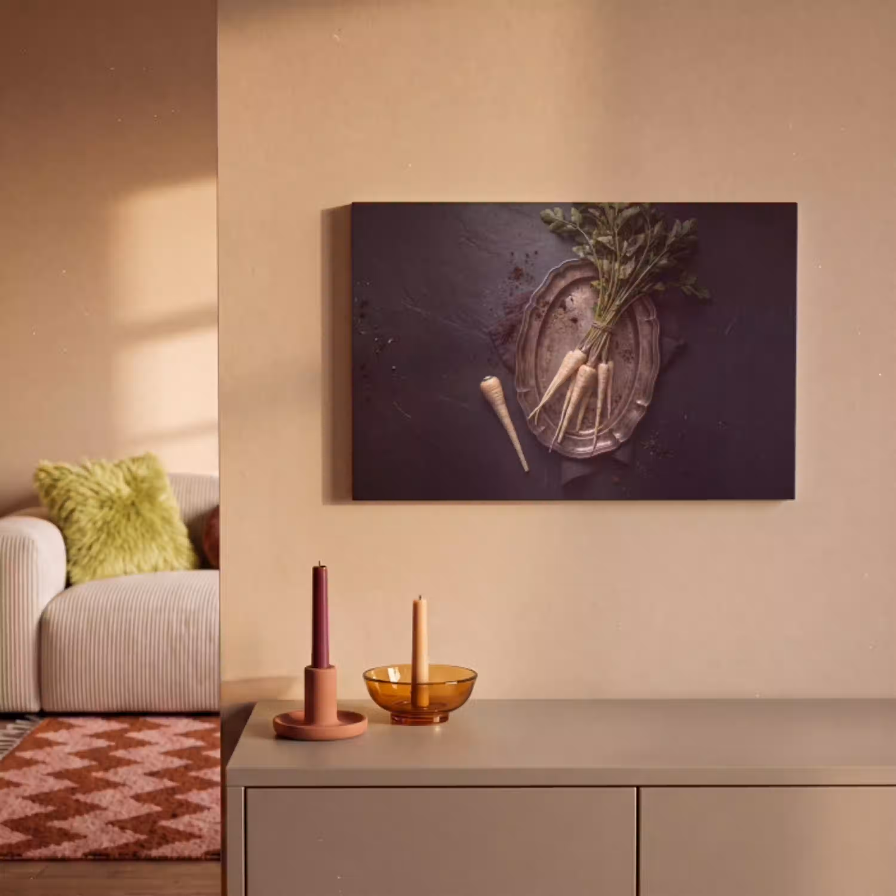 Groenten - Still-leven - Donker canvas 2cm klein -sfeer1