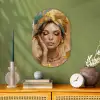 Vrouwen - Portret - Luxe - Goud Wandcirkel Ovaal Forex klein -sfeer2