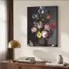 Bloemen in een vaas met schelpen en insecten - Balthasar van der Ast Textielframe - compleet frame klein -sfeer3