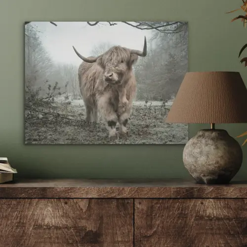 Schotse hooglander - Natuur - Herfst - Dieren - Wild - Bos PET vilt klein -sfeer2