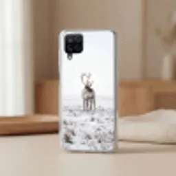Rendier - Gewei - Sneeuw - Winter Telefoonhoesje Samsung Galaxy A12 klein -sfeer2