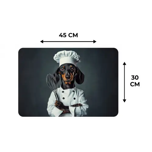 Hond - Garde - Kok Placemat vinyl groot -specs