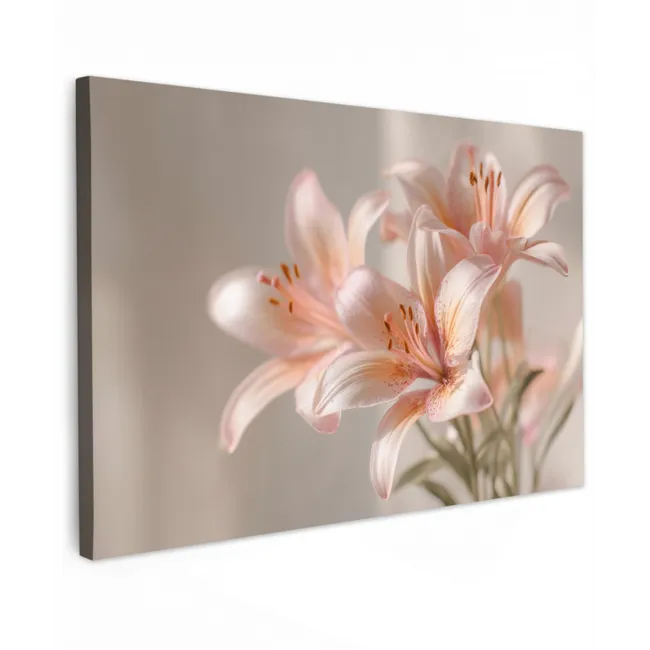 Lelies - Meeldraden - Roze - Wazig canvas 2cm klein -z3d