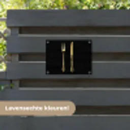 Goud - Vork - Mes tuinposter los doek klein -sfeer3