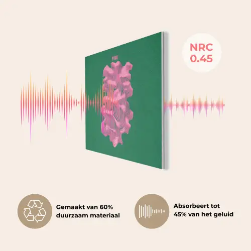 Abstract - Pink - Lijnen - Groen PET vilt klein -USP_NL