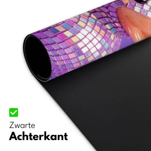 Disco - Eend - Paars Muismat XXL klein -sfeer2