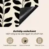 Botanisch - Dessin - Zwart - Beige Inductie beschermer vinyl 3mm middel 274 -sfeer4