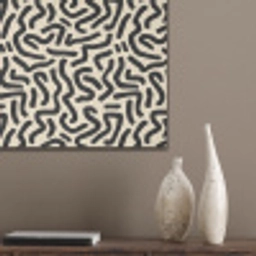 Abstract - Lijnen - Zwart PET vilt klein 837 -sfeer6_closeup
