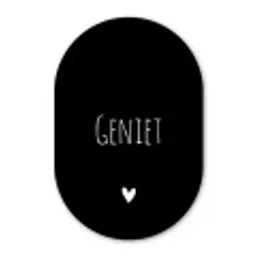 Spreuken - Geniet - Quotes Wandcirkel Ovaal Forex klein -3d