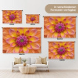 Dahlia - Bloem - Oranje Wandkleed katoen klein -tsfeer8_DE