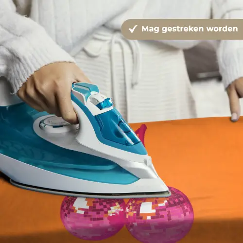 Discoballen - Kers - Spiegels - Roze Wandkleed katoen klein -sfeer9