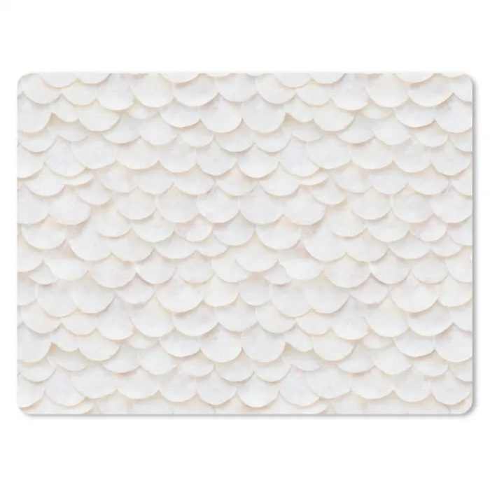 Schubben - Wit - Elegant muismat rubber klein 262 -3d