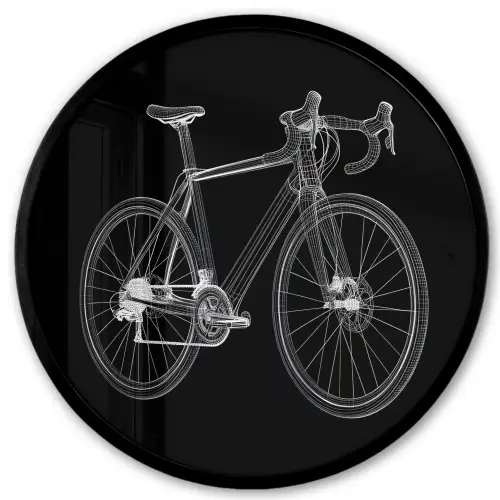 Lijnen - Illustratie - Wit Fotolijst rond zonder passe partout klein -3d