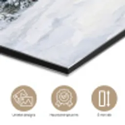 Bospad - Dennen - Sneeuw - Winter - Rustgevend aluminium wit klein -closeup_NL