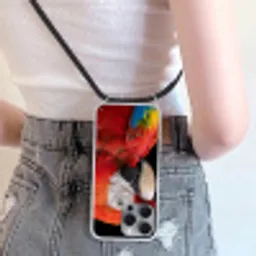 Ara - Portret - Rood Hoesje iPhone 16 Pro Max met koord klein -sfeer5