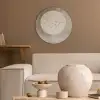 Vogel - Beige - Japandi Akoestische PET Vilt - Rond klein -sfeer1