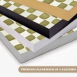 Schaak - Patroon - Groen Textielframe zwart klein 947 -USP_kleurenNL