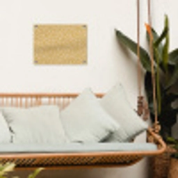 Takjes - Patroon - Oker tuinposter los doek klein 239 -sfeer7