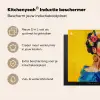 Frida Kahlo - Vrouw - Geel - Blauw - Bloemen Inductie beschermer vinyl 3mm middel -zzzzzzusp-haakje_NL