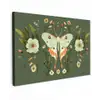 Bloemen - Bladeren - Olijfgroen - Vlinder canvas 2cm klein -z3d