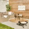 Goud - Licht - Nerf - Marmer Tuinposter op houten frame 2 cm dik klein 845 -sfeer2