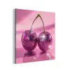 Glitter - Discobol - Roze - Kersen aluminium wit klein -3d