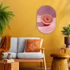 Grapefruit - Roze - Disco - Shiny Wandcirkel Ovaal Forex klein -sfeer4