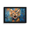 Kat - Kleurrijk - Oranje - Blauw fotolijst zwart zonder passe partout klein -3d