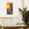 Boeddha bij zonsondergang tuinposter los doek klein -sfeer7