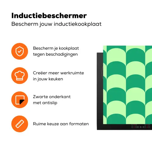 Bogen - Groen - Gestapeld Inductie beschermer vinyl 3mm klein 276 -zzzzzzz-td-ups